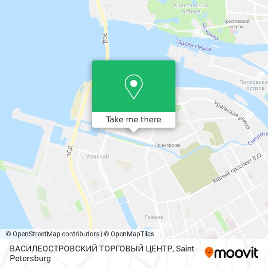 ВАСИЛЕОСТРОВСКИЙ ТОРГОВЫЙ ЦЕНТР map