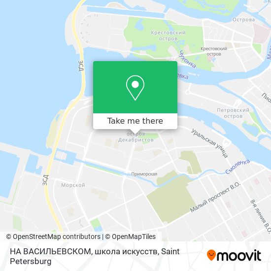 НА ВАСИЛЬЕВСКОМ, школа искусств map