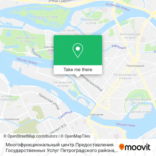 Многофункциональный центр Предоставления Государственных Услуг Петроградского района map