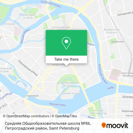 Средняя Общеобразовательная школа №86, Петроградский район map