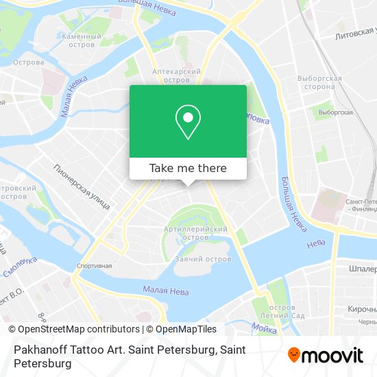 Pakhanoff Tattoo Art. Saint Petersburg map