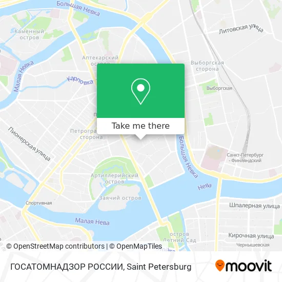 ГОСАТОМНАДЗОР РОССИИ map