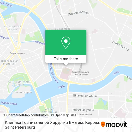 Клиника Госпитальной Хирургии Вма им. Кирова map