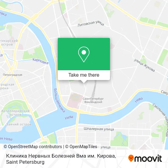 Клиника Нервных Болезней Вма им. Кирова map