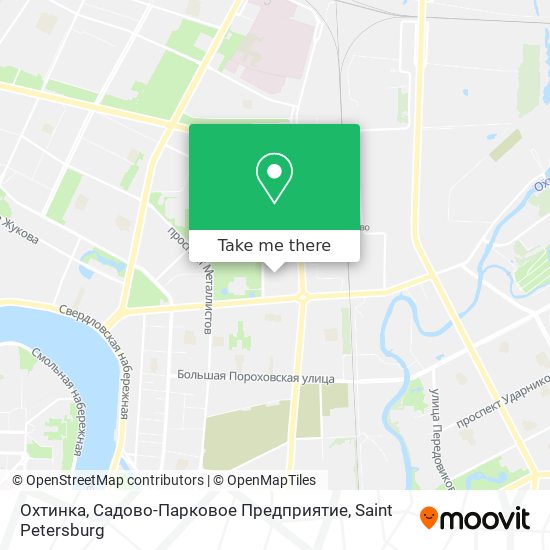 Охтинка, Садово-Парковое Предприятие map