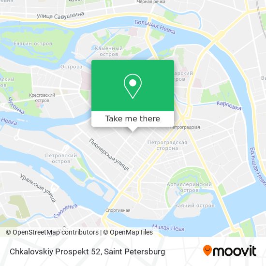 Chkalovskiy Prospekt 52 map