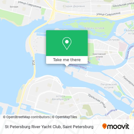 St Petersburg River Yacht Club map