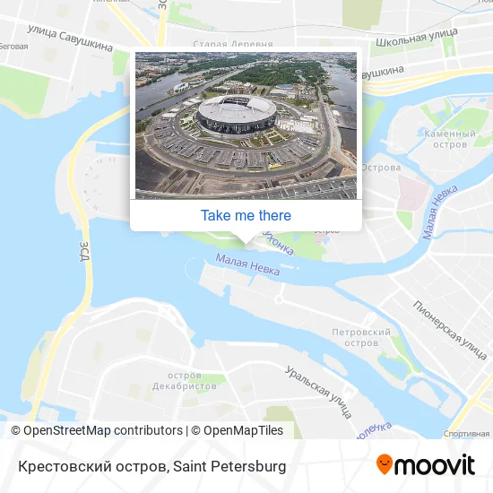 Крестовский остров map