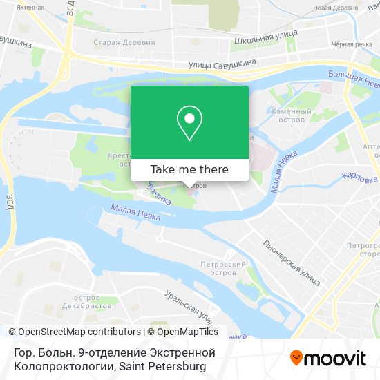 Гор. Больн. 9-отделение Экстренной Колопроктологии map