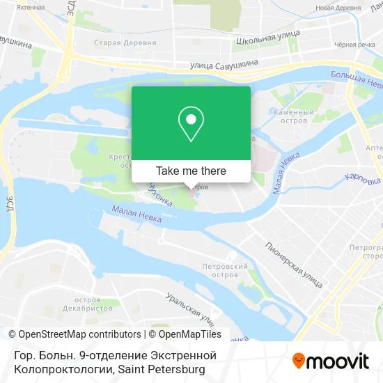 Гор. Больн. 9-отделение Экстренной Колопроктологии map