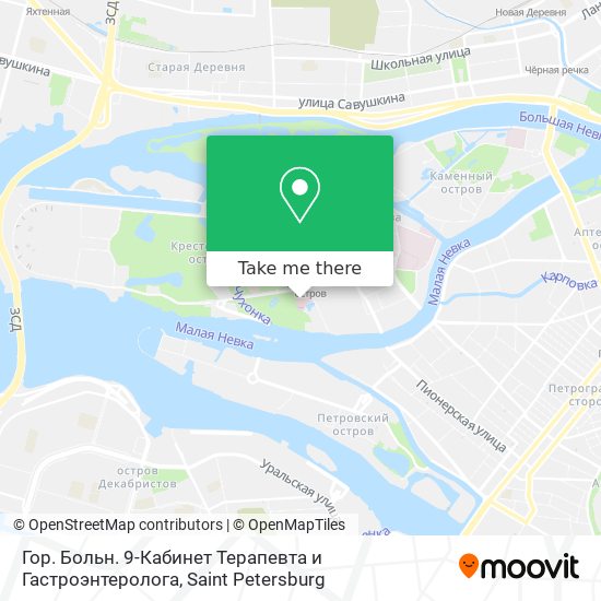 Гор. Больн. 9-Кабинет Терапевта и Гастроэнтеролога map