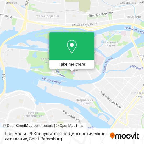 Гор. Больн. 9-Консультативно-Диагностическое отделение map