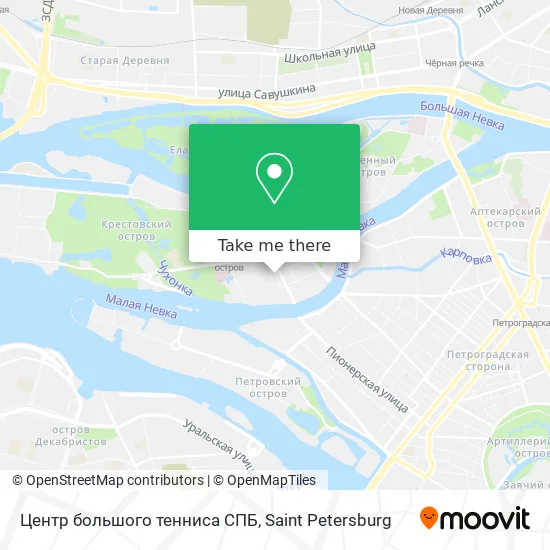 Центр большого тенниса СПБ map