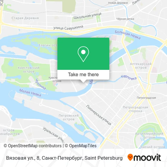 Вязовая ул., 8, Санкт-Петербург map