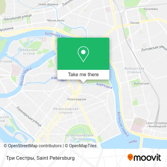 Три Сестры map