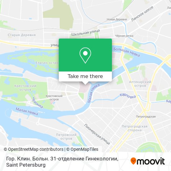 Гор. Клин. Больн. 31-отделение Гинекологии map