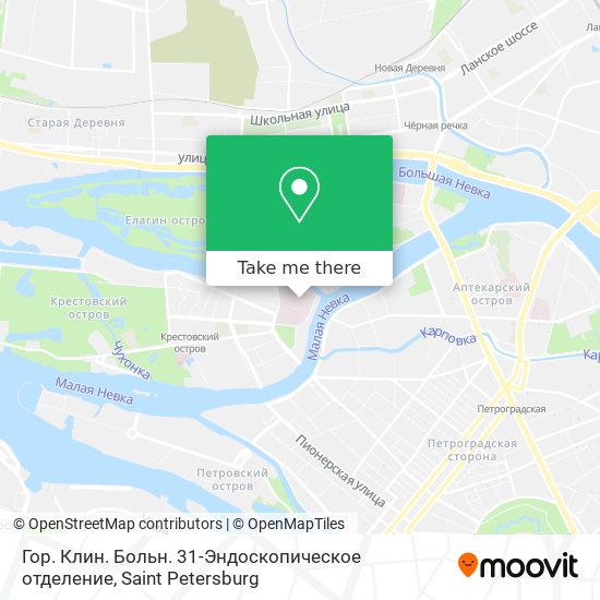 Гор. Клин. Больн. 31-Эндоскопическое отделение map