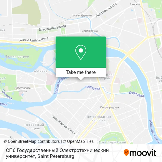 СПб Государственный Электротехнический университет map
