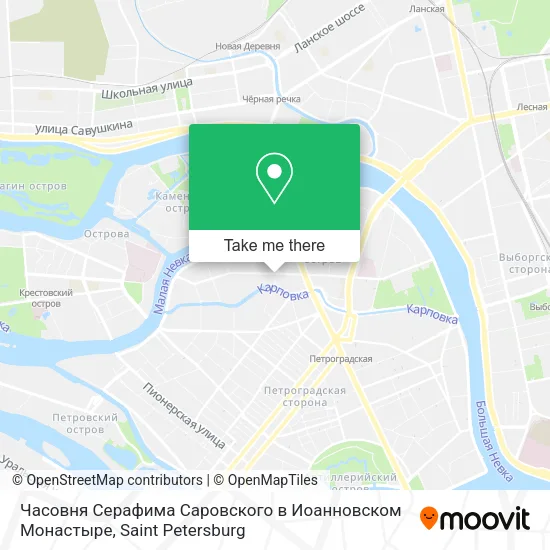 Часовня Серафима Саровского в Иоанновском Монастыре map