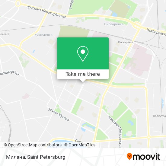 Милана map