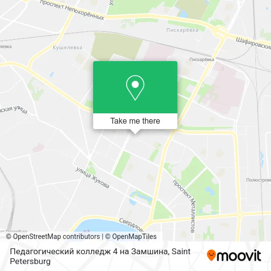 Педагогический колледж 4 на Замшина map