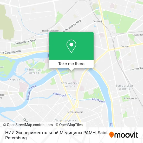 НИИ Экспериментальной Медицины РАМН map