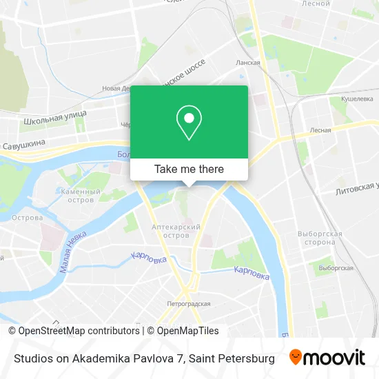 Studios on Akademika Pavlova 7 map