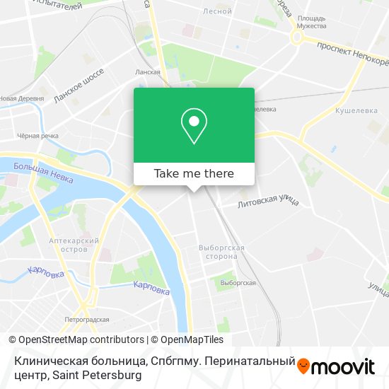 Клиническая больница, Спбгпму. Перинатальный центр map