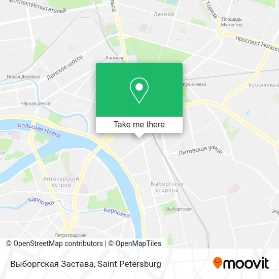 Выборгская Застава map