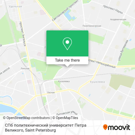 СПб политехнический университет Петра Великого map
