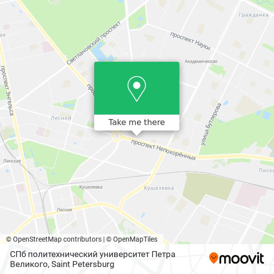 СПб политехнический университет Петра Великого map