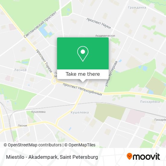 Miestilo - Akadempark map