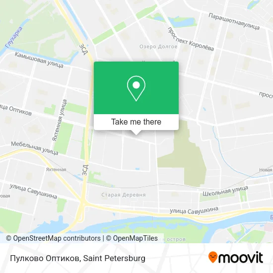 Пулково Оптиков map