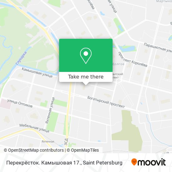 Перекрёсток. Камышовая 17. map