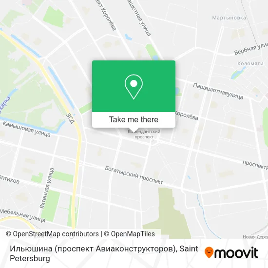 Ильюшина (проспект Авиаконструкторов) map