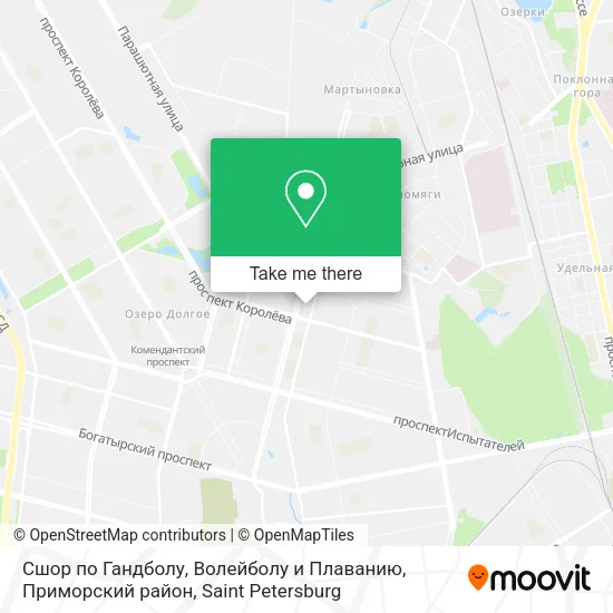 Сшор по Гандболу, Волейболу и Плаванию, Приморский район map