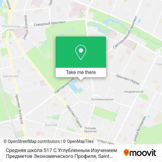 Средняя школа 517 С Углубленным Изучением Предметов Экономического Профиля map