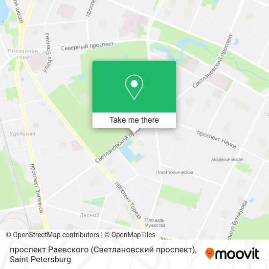 проспект Раевского (Светлановский проспект) map