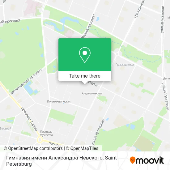 Гимназия имени Александра Невского map