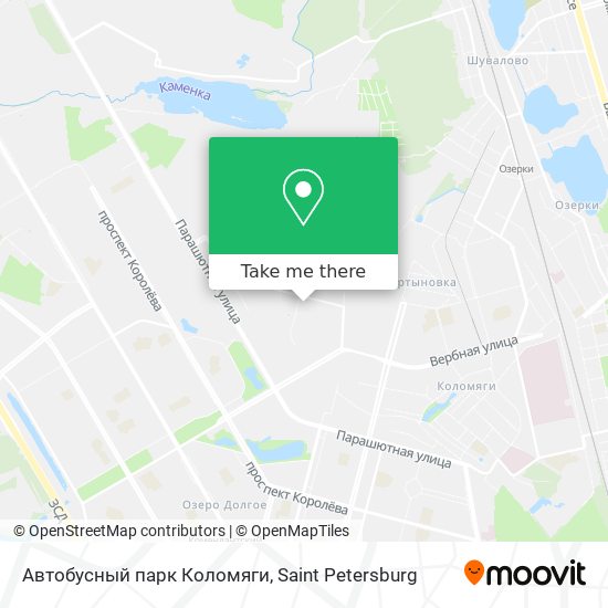 Автобусный парк Коломяги map