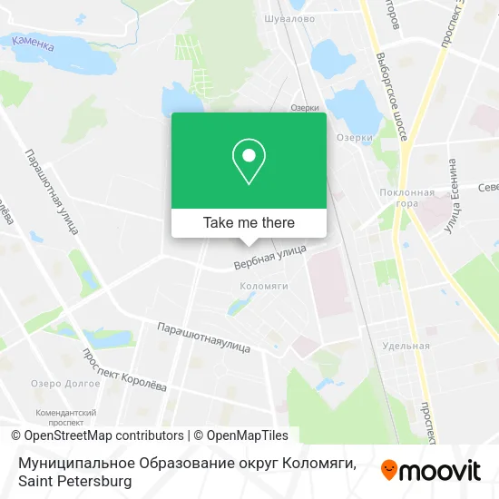 Муниципальное Образование округ Коломяги map