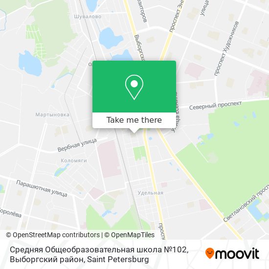 Средняя Общеобразовательная школа №102, Выборгский район map