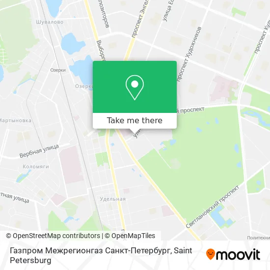 Газпром Межрегионгаз Санкт-Петербург map