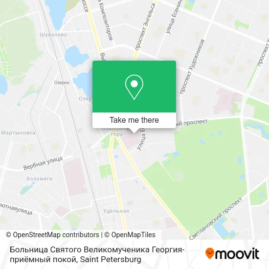 Больница Святого Великомученика Георгия-приёмный покой map