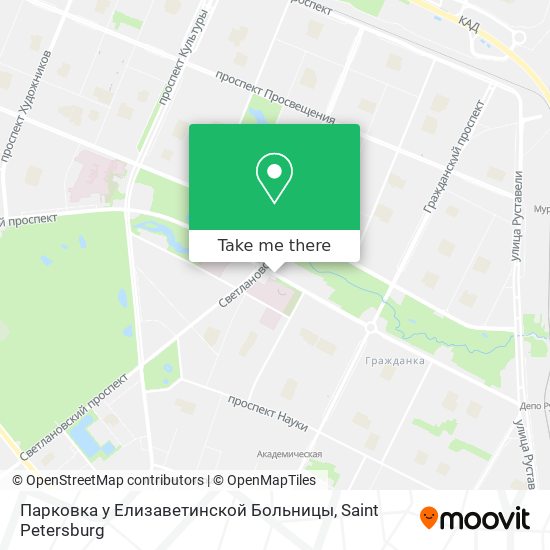 Парковка у Елизаветинской Больницы map