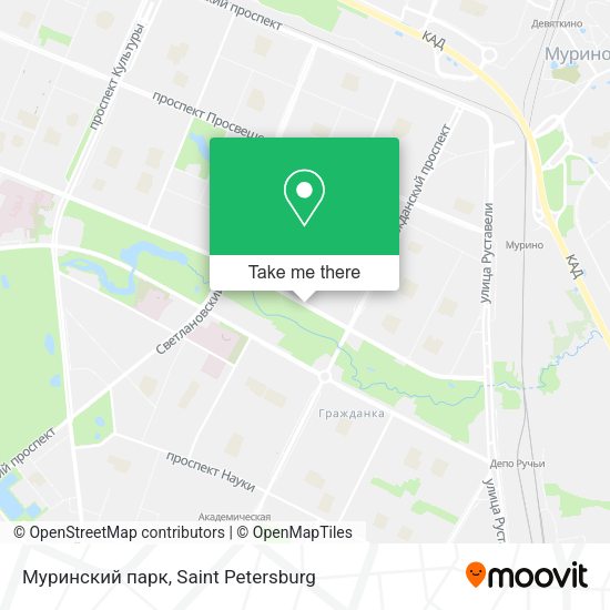 Муринский парк map