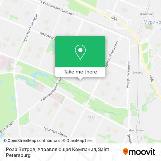 Роза Ветров, Управляющая Компания map