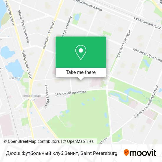 Дюсш Футбольный клуб Зенит map