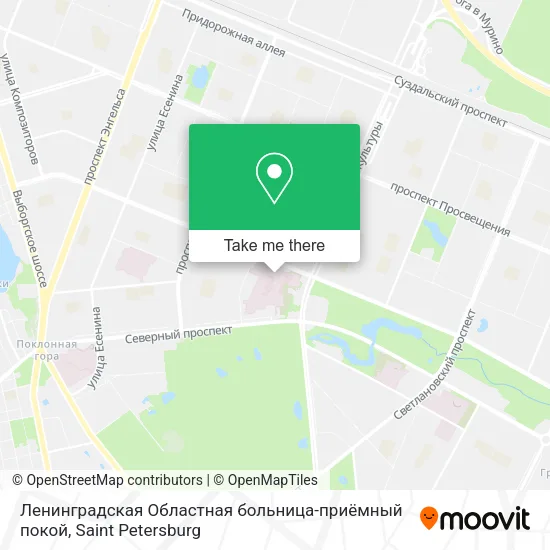 Ленинградская Областная больница-приёмный покой map