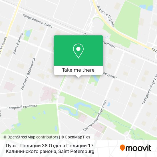 Пункт Полиции 38 Отдела Полиции 17 Калининского района map